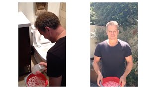 Matt Damon Takes the ALSA Ice Bucket Challenge [upl. by Ketty]