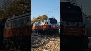 ET43007 w okleinie quotWarto być Polakiemquot z ładnym Rp1 leci przez Olkusz kolej pkp dragon et43 [upl. by Ashbey]