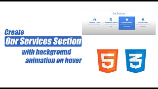 HTML  CSS  Create responsive Our Services section with card animation on Hover [upl. by Revkah172]