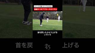 アプローチで固くなる時こそリズムを意識することが大切 片山晋呉 golf ゴルフ shorts [upl. by Lynett]