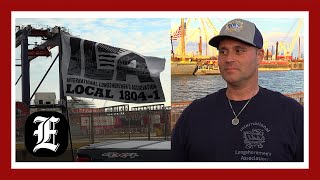 Striking longshoremen in New Jersey set up for the long haul [upl. by Carley208]