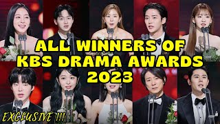 ALL WINNERS OF KBS DRAMA AWARDS 2023 ‼️ [upl. by Akemehs298]