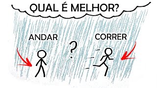 É melhor andar ou correr na chuva  Minuto da Física [upl. by Wini581]