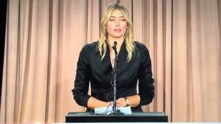 Maria Sharapova Drug Test Fail Press Conference 7th March 2016 [upl. by Sirrah]