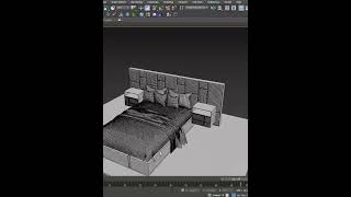 3d max morden bed modeling with back animation bed 3dsmax blender architecture sketchup [upl. by Pacian]