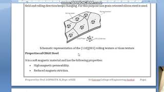 Lecture Video818EE55Module1Cold Rolled Grain Oriented SteelGopinath K [upl. by Tawnya]