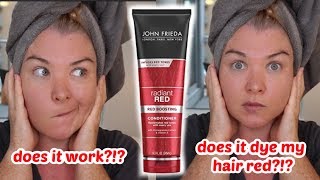 John Frieda Radiant Red Red Boosting Conditioner  Demo and Review [upl. by Koblas]