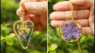 Resin Art  How to Make Resin Pendants with Dried FlowerB [upl. by Eiramanel]