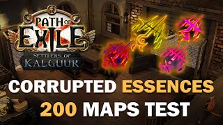 Poe 3 25  Corrupted essences farm 200 Maps test for low and high budget [upl. by Barbur281]