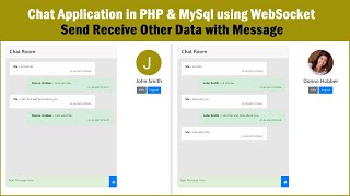 Chat Application in PHP amp MySql using WebSocket  Send Receive Other Data with Message [upl. by Dwayne231]