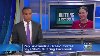 Rep Alexandria OcasioCortez Quits Facebook [upl. by Atiuqihs]