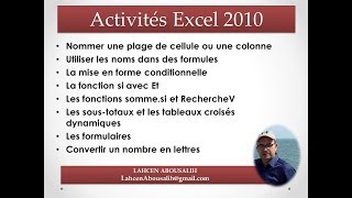 Activité Excel 1 1 Mise en forme conditionnelle Excel [upl. by Longmire172]