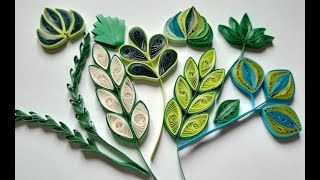 Video  16 How to make quilling leaf  Quilling Basic shapes  quilling paper art  quilling leaf [upl. by Pigeon]