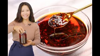 Extra Chili Oil 辣椒油 How to Make Extra Smokey Spicy amp Flavorful [upl. by Yhotmit]