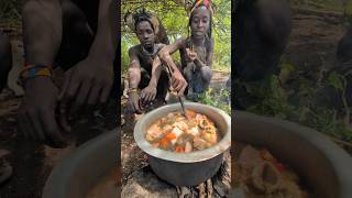 Hadzabe Cookies morning breakfast Meals 😋 delicious foodculture wildlife traditional [upl. by Etoile39]