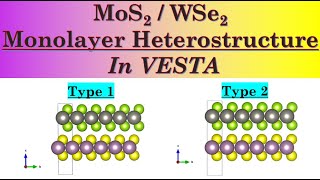 VESTA Software  MoS2  WSe2 Monolayer Heterostructure [upl. by Joleen823]