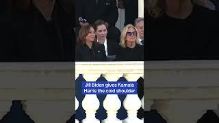 Jill Biden gives Kamala Harris the cold shoulder [upl. by Lemmueu]