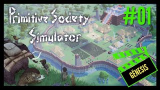 Primitive Society Simulator  O Início  1T  EP1 [upl. by Hteboj]