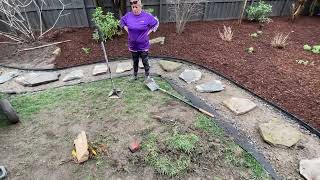 Backyard Project  Starting a flagstone walkway [upl. by Anairdna]