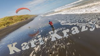 Kari Krazy  Sunny saturday in Karioitahi beach park paragliding fpv newzealand [upl. by Tanaka964]