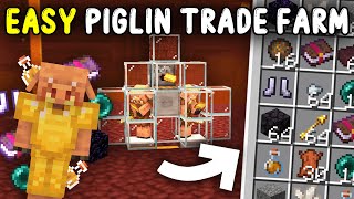 EASIEST PIGLIN BARTER Farm Minecraft 121 FULLY AFK [upl. by Nomaj748]