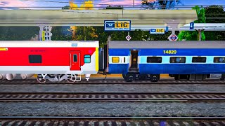 LHB PANTRY Car DECOUPLING ICF BLUE COACH BUMPY RAILROAD Train Simulator Railworks [upl. by Aiduan]