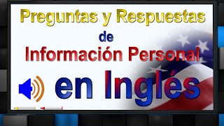 Aprende a responder tu INFORMACION PERSONAL en INGLES [upl. by Waldon]