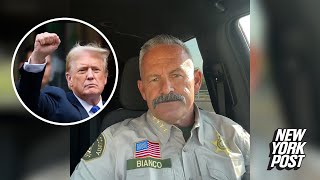 California sheriff quips he’s ‘changing teams’ urges support for ‘convicted felon’ Trump [upl. by Aihsiyt738]