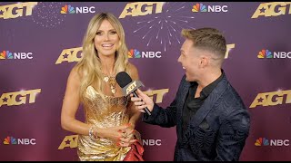 Heidi Klum At Americas Got Talent with Dean McCarthy [upl. by Yanal]