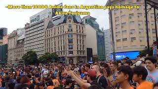 Anime fans in Argentina gather to pay respect to creator Akira Toriyama Dragon ball [upl. by Aliuqet531]