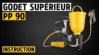 5 litres godet supérieur pour la PowerPainter 90 Skid  Mise en service Application Nettoyage [upl. by Nanreik]