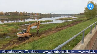 Jēkabpilī sākas Daugavas dambja būvdarbi [upl. by Nesahc]