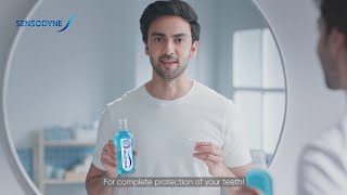 Sensodyne Complete Protection Mouthwash  1 Mouthwash 4 Benefits  English  30 sec [upl. by Melak]