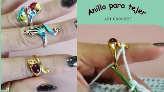 Anillo para tejer  crochet accesorios ME ENCANTO😃😃 [upl. by Zacharie]