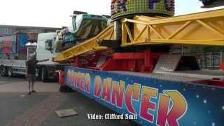 Kermis Heerhugowaard 2014 Oprijden transporten [upl. by Eniaj]