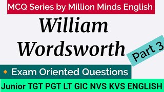 William Wordsworth MCQs  William Wordsworth Mcq Questions  Lecture 3 [upl. by Raamal]