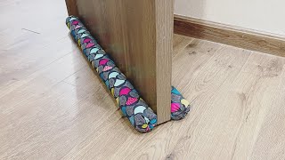 DIY door draft stopper  Reduces noise cold air wind light and smells or noise [upl. by Enorel71]