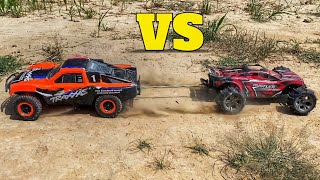 Traxxas Slash 4x4 vs Traxxas Rustler 4x4  Remote Control Car  RC Cars [upl. by Ursuline18]