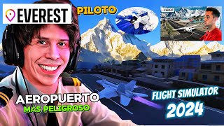 RUBIUS EN EVEREST VOLANDO AVION MÁS RÁPIDO DEL MUNDO AEROPUERTO PELIGROSO  Flight Simulator 2024 [upl. by Ymac]