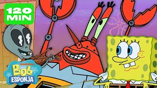 Bob Esponja  Lo momentos con más ciencia ficción de Bob Esponja  2 horas  Bob Esponja en Español [upl. by Eitten]