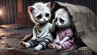 Poor Cats Rescued by Kindness😹 Sad Ai Cat Story cat kitten cartoon lovestory aicat ai aicat [upl. by Tolmach]