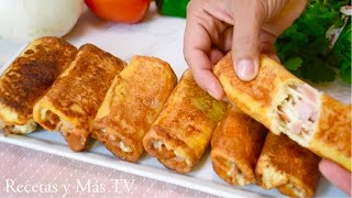 Cómo hacer Rollitos de jamón con queso en menos de 10 minutos [upl. by Geri]