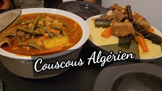 Plat traditionnel Couscous algérien Cest juste un régal [upl. by Bruis]