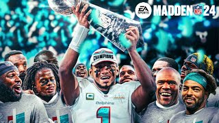 🏈 Madden NFL 24  Super Bowl  LA Rams vs Miami Dolphins  Franchise [upl. by Elumas]