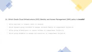 OCI Architect associate 2023  1ZO107223  August 23 QA [upl. by Aihtennek69]