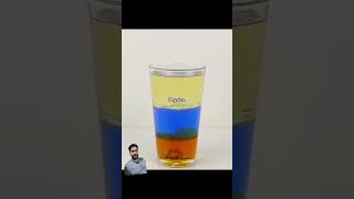 Different density liquid effect  physics science sciencefacts trending density [upl. by Nonnaihr205]