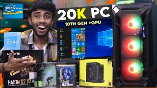 Finally 20000 Rs Super Intel Gaming PC Build🔥 With GPU  Best Gaming PC 2023 Complete Guide🪛 [upl. by Cadmann]