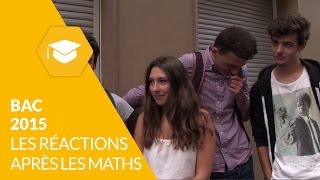 Bac 2015  les réactions après lépreuve de mathématiques [upl. by Novanod612]