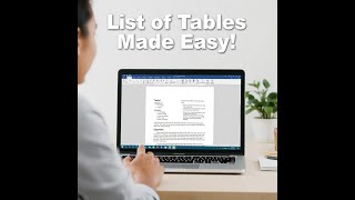 How to Create a List of Tables in MS Word  Insert Captions Easily [upl. by Ocsic]