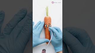 Carrot CSection  SIAMESE TWINS ALMOST DIED😢❤️ fruitsurgery cute foodsurgery [upl. by Retsam]